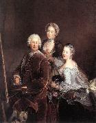 Self-portrait with Daughters sg, PESNE, Antoine